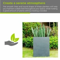 KANTE 26.8 in. Tall Charcoal Lightweight Concrete Modern Long and High Rectangle Planter 14 KANTE 26.8 in. Tall Charcoal Lightweight Concrete Modern Long and High Rectangle Planter -VIGORO Sales charcoal kante plant pots rf0111a c60121 1f 1000