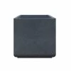 KANTE 11.81 x 11.81 in. Square Charcoal Lightweight Concrete and Weather Resistant Fiberglass Planter w/Drainage Hole -VIGORO Sales charcoal kante plant pots rf0221b c60121 64 1000