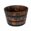 Vigoro 25.98 in. Dia x 16.54 in. H Round Wooden Barrel Planter -VIGORO Sales dark wood vigoro barrel planters hl6642 64 1000