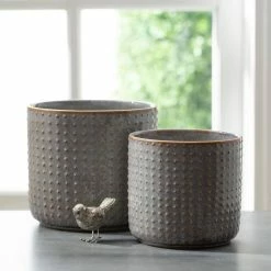 SULLIVANS Dusty Blue Ceramic Pot - Set of 2 10 SULLIVANS Dusty Blue Ceramic Pot - Set of 2 -VIGORO Sales dusty blue sullivans plant pots cm2978 1f 1000