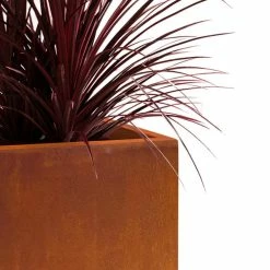KANTE 16in.H Square Faux Weathering Steel Finish Lightweight Concrete Durable Elegant Planter w/Drainage Hole, Home and Garden -VIGORO Sales faux weathering steel kante plant pots rf0001c c91942 44 1000