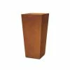 KANTE 24.4 in. H Rectangle Faux Weathering Steel Lightweight Concrete Tapered Tall Planter with Drainage Hole, Outdoor/Indoor -VIGORO Sales faux weathering steel kante plant pots rf0004c c91942 64 1000