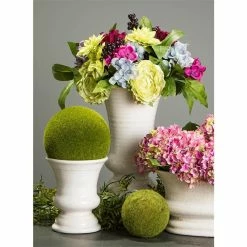 SULLIVANS Ivory Low Oval Ceramic Planter -VIGORO Sales glaze sullivans plant pots cm2342 4f 1000