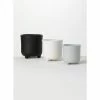 SULLIVANS Black, White & Gray Ceramic Planters - Set Of 3 -VIGORO Sales glaze sullivans plant pots cm2970 64 1000