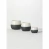 SULLIVANS Black And White Ceramic Pot - Set of 3 -VIGORO Sales glaze sullivans plant pots cm2971 64 1000