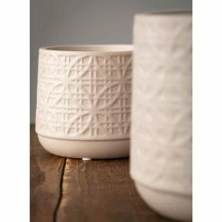 SULLIVANS Gray Ceramic Planter (Set of 2) -VIGORO Sales gray sullivans plant pots cm2943 1f 1000