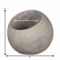SULLIVANS Gray Cement Ball Planter -VIGORO Sales gray sullivans plant pots cmt1105 4f 1000
