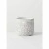 SULLIVANS Gray Patterned Cement Pot -VIGORO Sales gray sullivans plant pots cmt1188 64 1000