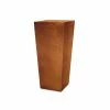 KANTE 28 in. H Iron Oxide Lightweight Concrete Tapered Planter with Drainage Hole, Large Outdoor/Indoor Tall Square Planter -VIGORO Sales iron oxide kante plant pots rf0229a s c80621 64 1000