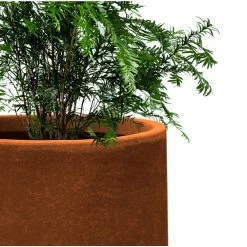 KANTE 17.3 in., 13.4 in., & 10.6 in. H Round Iron Oxide Concrete Planter (Set of 3) Outdoor Indoor Large Pots w/Drainage Holes -VIGORO Sales iron oxide kante plant pots rf2015022bcd c80621 44 1000