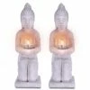 KANTE 12.8 in. H Gray Cement Buddha Garden Statue Tealight Candle Holder Ornament (2-Pack) -VIGORO Sales kante garden statues sx20200174 64 1000
