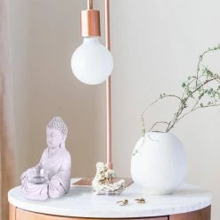 KANTE 6.5 in. H Gray Cement Sitting Buddha Garden Statue Tealight Candle Holder Ornament (2-Pack) -VIGORO Sales kante garden statues sx20200177 44 1000