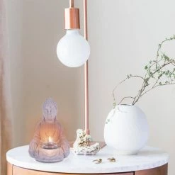 KANTE 6.5 in. H Gray Cement Sitting Buddha Garden Statue Tealight Candle Holder Ornament (2-Pack) -VIGORO Sales kante garden statues sx20200178 76 1000