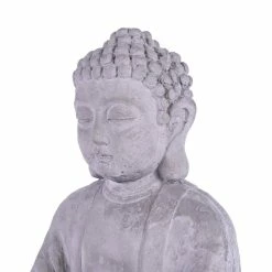 KANTE 14.17 in. H Gray Cement Meditating Buddha Garden Statue Tealight Candle Holder Ornament -VIGORO Sales kante garden statues sx20200179 44 1000