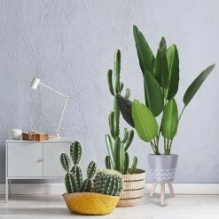 KANTE 17.4 in. Tall Light Gray Lightweight Concrete Classic Outdoor/Indoor Cylindrical Planter with 3 Wooden Legs -VIGORO Sales light gray kante plant pots 18h231 ct 1f 1000