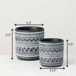 SULLIVANS Multi-Color Ceramic Flower Pots (Set of 2) -VIGORO Sales multicolor sullivans plant pots cm2911 44 1000