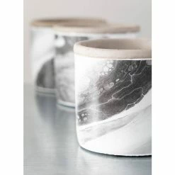 SULLIVANS Multi-Color Cement Fluid Pattern Container (Set of 3) -VIGORO Sales multicolor sullivans plant pots cmt1192 4f 1000