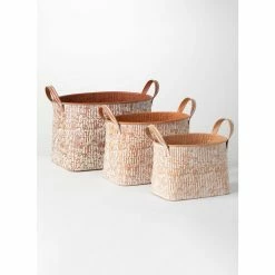 SULLIVANS Multi-Color Metal Speckled Planter (Set of 3) -VIGORO Sales multicolor sullivans plant pots met1694 1f 1000