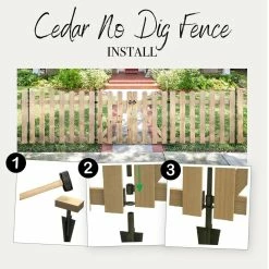 Vigoro 37.1 in. H x 48.3 in. W Cedar Garden Fence Gate -VIGORO Sales natural cedar wood vigoro garden fencing 860671 76 1000