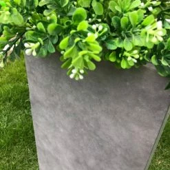 KANTE 20 in. H Square Natural Concrete/Fiberglass Indoor Outdoor Modern Seamless Tall Planter -VIGORO Sales natural concrete kante plant pots osf0002a c80021 4f 1000