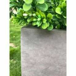 KANTE 31 in. L Rectangular Natural Concrete/Fiberglass Indoor Outdoor Elegant Long Planter -VIGORO Sales natural concrete kante plant pots osf0104b c80021 4f 1000