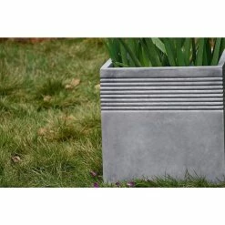 KANTE 15 in. W Square Natural Concrete/Fiberglass Indoor Outdoor Elegant Planter -VIGORO Sales natural concrete kante plant pots osf0128b c80021 1f 1000