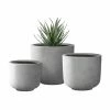 KANTE Round Natural Finish Lightweight Concrete & Fiberglass Weather Resistant Planters with Drainage Holes (Set of 3) -VIGORO Sales natural concrete kante plant pots rc0001abe c80021 64 1000