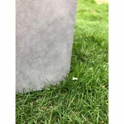 KANTE Set of 3 Lightweight Modern Square Outdoor Planters, 16 in., 12 in. and 10 in. Tall, Natural Concrete -VIGORO Sales natural concrete kante plant pots rf0001abcc80021 fa 1000