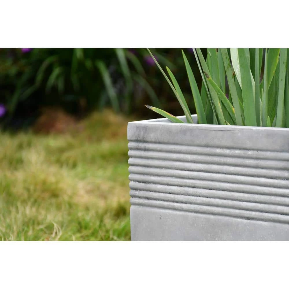 KANTE Small 15 in. Tall Natural Lightweight Concrete Modern Square Outdoor Planter 8 KANTE Small 15 in. Tall Natural Lightweight Concrete Modern Square Outdoor Planter - Image 6