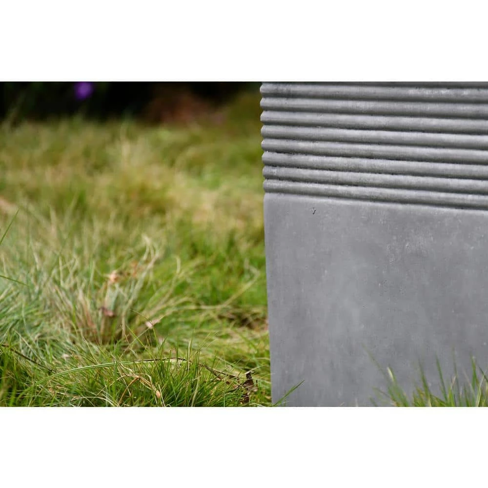 KANTE Small 15 in. Tall Natural Lightweight Concrete Modern Square Outdoor Planter 15 KANTE Small 15 in. Tall Natural Lightweight Concrete Modern Square Outdoor Planter - Image 13