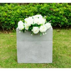 KANTE Small 15 in. Tall Natural Lightweight Concrete Modern Square Outdoor Planter 24 KANTE Small 15 in. Tall Natural Lightweight Concrete Modern Square Outdoor Planter -VIGORO Sales natural concrete kante plant pots rf0128b c80021 c3 1000
