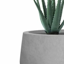 KANTE 21.6", 16.9", and 12.5"W Round Natural Concrete Elegant Planters, Set of 3 Outdoor Indoor Seamless w/ Drainage Hole -VIGORO Sales natural concrete kante plant pots rf2015021abc c80021 1f 1000