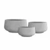KANTE 21.6", 16.9", and 12.5"W Round Natural Concrete Elegant Planters, Set of 3 Outdoor Indoor Seamless w/ Drainage Hole -VIGORO Sales natural concrete kante plant pots rf2015021abc c80021 64 1000