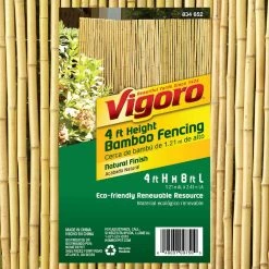 Vigoro 4 ft. H x 6 ft. W Natural Bamboo Fence -VIGORO Sales natural vigoro garden fencing 4477405 4f 1000