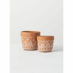 SULLIVANS Orange Cement Planter (Set of 2) 9 SULLIVANS Orange Cement Planter (Set of 2) -VIGORO Sales orange sullivans plant pots cmt1180 1f 1000