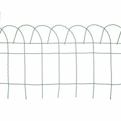 Vigoro 14 in. x 20 ft. Rolled Metal Garden Fence, Green -VIGORO Sales powder coated green vigoro garden fencing 89311hd 4f 1000