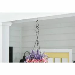 Vigoro 1.77 in. x 0.157 in. x 3.35 in. Black Metal Extender Hooks (2-Pack) -VIGORO Sales powder coating vigoro plant hangers 541117 40 1000