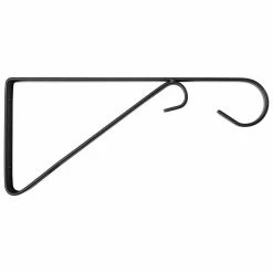 Vigoro 9.81 in. x 0.625 in. x 4.5 in. Black Iron Plant Bracket -VIGORO Sales powder coating vigoro plant hangers 570591 40 1000
