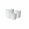 KANTE 15.8 in. x 12.9 in. & 9.8 in. W Round Pure White Concrete/Fiberglass Indoor Outdoor Modern Seamless Planters (Set of 3) -VIGORO Sales pure white kante plant pots osc0119abc c80011 64 1000