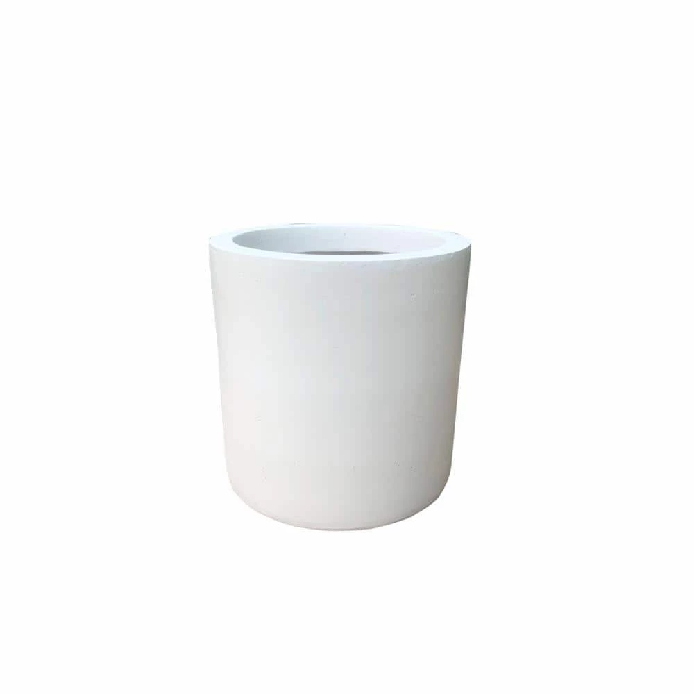 KANTE 15.8 in. W Round Pure White Concrete/Fiberglass Indoor Outdoor Modern Seamless Planter 3 KANTE 15.8 in. W Round Pure White Concrete/Fiberglass Indoor Outdoor Modern Seamless Planter