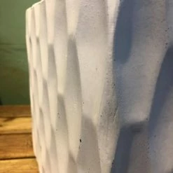 KANTE 12 in. H Square Pure White Concrete/Fiberglass Indoor Outdoor Elegant Retro Planter -VIGORO Sales pure white kante plant pots osf0201b c80011 1f 1000