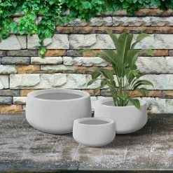 KANTE 19.6 in., 15.7 in. & 11.8 in. W Round Pure White Concrete Elegant Planters Set of 3, Outdoor Indoor w/Drainage Holes 17 KANTE 19.6 in., 15.7 in. & 11.8 in. W Round Pure White Concrete Elegant Planters Set of 3, Outdoor Indoor w/Drainage Holes -VIGORO Sales pure white kante plant pots rc0051abc c80011 76 1000