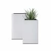 KANTE 28 in. and 24 in. Tall, Pure White Lightweight Concrete and Weather Resistant Fiberglass Rectangle Outdoor (Set of 2) -VIGORO Sales pure white kante plant pots rf0002bc c80011 64 1000