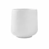 KANTE 13.4 in. H Pure White Tuliped Round Concrete Planter, Outdoor Indoor Large Planter Pots, Containers with Drainage Holes
