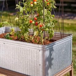 Vigoro Vintage Steel Stand Up Garden Planter with Stand -VIGORO Sales rust and galvanized vigoro elevated garden beds 82231hd 1f 1000