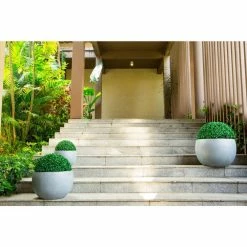 KANTE 20 in., 16 in. and 12 in. W Round Slate Gray Concrete/Fiberglass Indoor Outdoor Elegant Bowl Planters (Set of 3) -VIGORO Sales slate gray kante plant pots osc0049abc c60611 44 1000