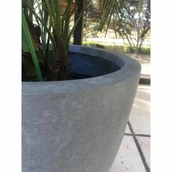 KANTE 10 in. W Round Slate Gray Concrete/Fiberglass Indoor Outdoor Elegant Planter -VIGORO Sales slate gray kante plant pots osc0050a c60611 66 1000