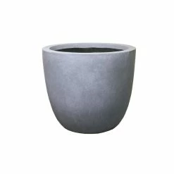 KANTE 10 in. W Round Slate Gray Concrete/Fiberglass Indoor Outdoor Elegant Planter -VIGORO Sales slate gray kante plant pots osc0050a c60611 c3 1000