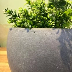 KANTE 20 in. W Round Slate Gray Lightweight Concrete/Fiberglass Indoor Outdoor Elegant Bowl Planter -VIGORO Sales slate gray kante plant pots osc0051c c60611 4f 1000