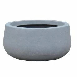 KANTE 20 in. W Round Slate Gray Lightweight Concrete/Fiberglass Indoor Outdoor Elegant Bowl Planter -VIGORO Sales slate gray kante plant pots osc0051c c60611 c3 1000